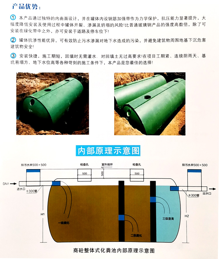 德安玻璃钢化粪池